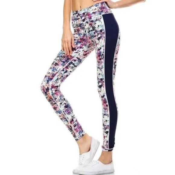 Mono B Wildcard‎ Leggings Sports Bra Plaid 2 Piece Set Athleisure Med Large - Picture 7 of 9